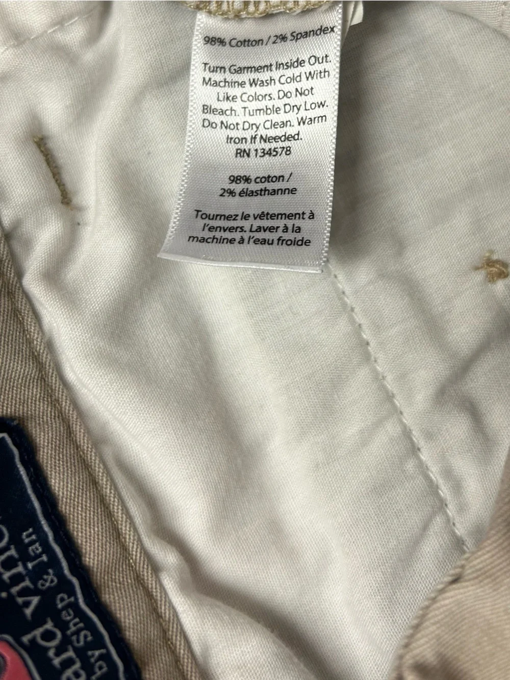 Vineyard Vines Boys Straight Chino Pants in Khaki